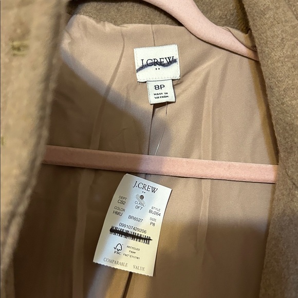 Women’s J Crew Pea Coat New 8 Petite - Picture 2 of 5